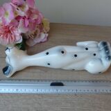 Large romantic ceramic Dalmatian dog figurine from the 1970s,