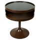 Luna Space Age chocolate brown tulip side table by Opal, Germany