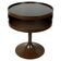 Luna Space Age chocolate brown tulip side table by Opal, Germany