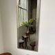 Brushed stainless steel mirror circa François Monnet and Joelle Ferlande