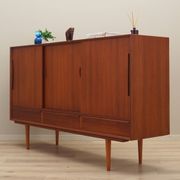 Buffet haut en teck, design danois, années 1960, production : Danemark