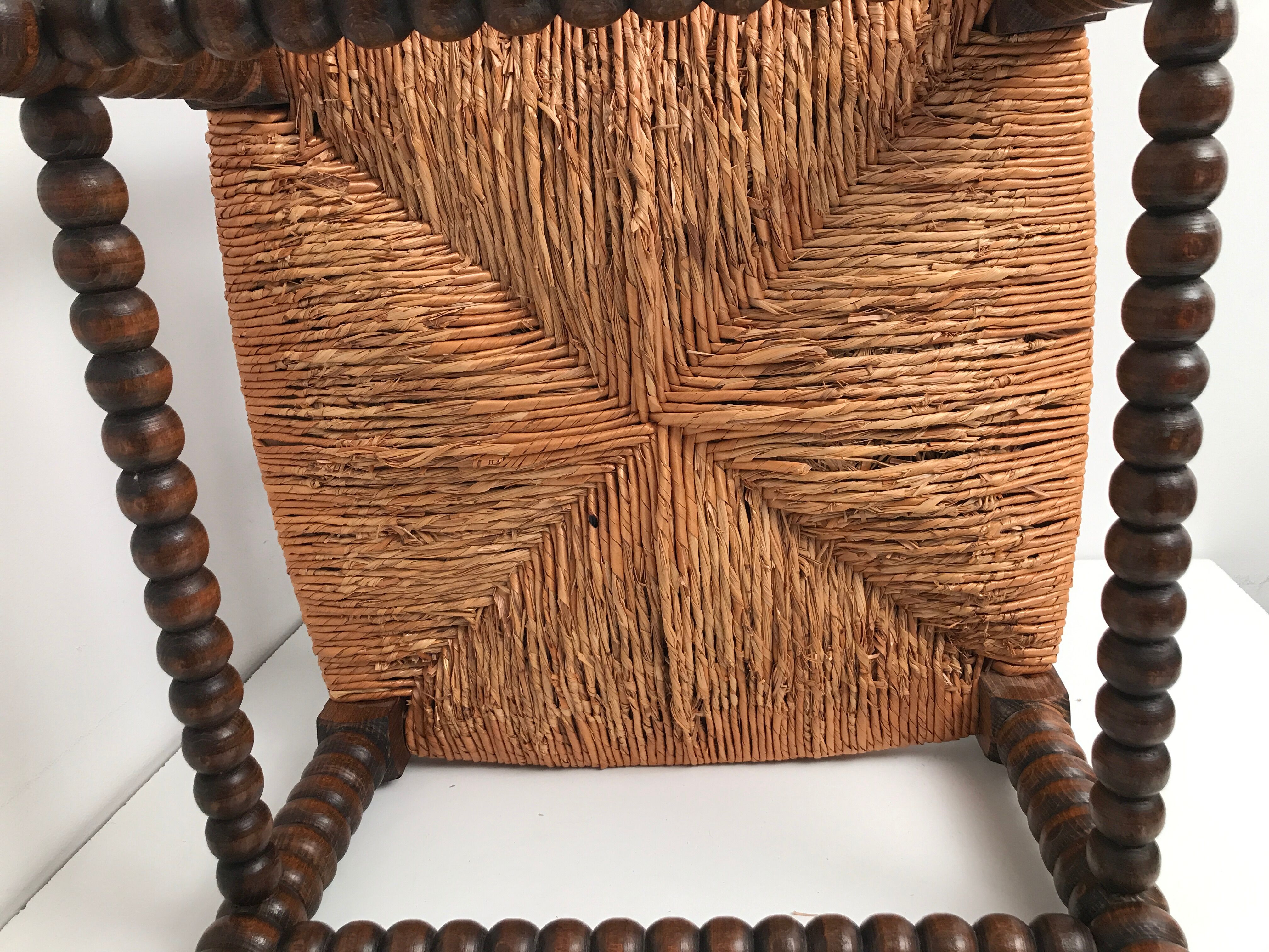 Vintage wooden corner chair turns, 50/60