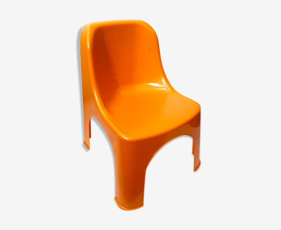 Chaise Enfant En Plastique Orange Selency Chaise Enfant En Plastique Orange Selency