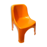 Children's chair in orange plastic