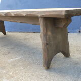 Pair of rustic farm table bench