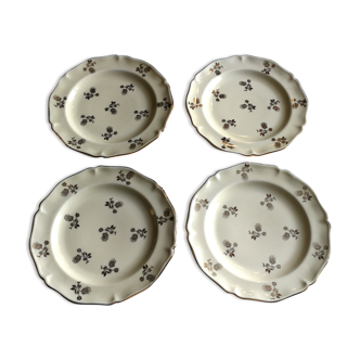 Dessert, beginning 20th, ANC Royal Limoges porcelain plates