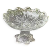 Glass bowl, vintage leaf and flower patterns