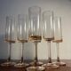 Set of 6 champagne glasses – Studio Nova – Parc Avenue Green Pink – A