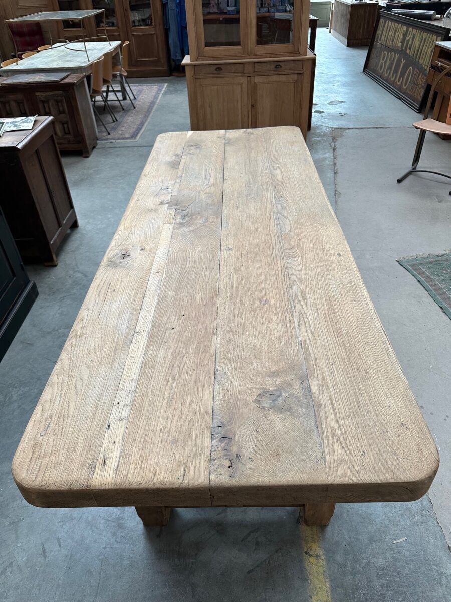 Solid oak campaign table