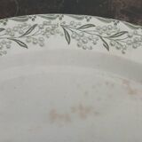 Large oval Saint-Amand dish with mimosa decoration