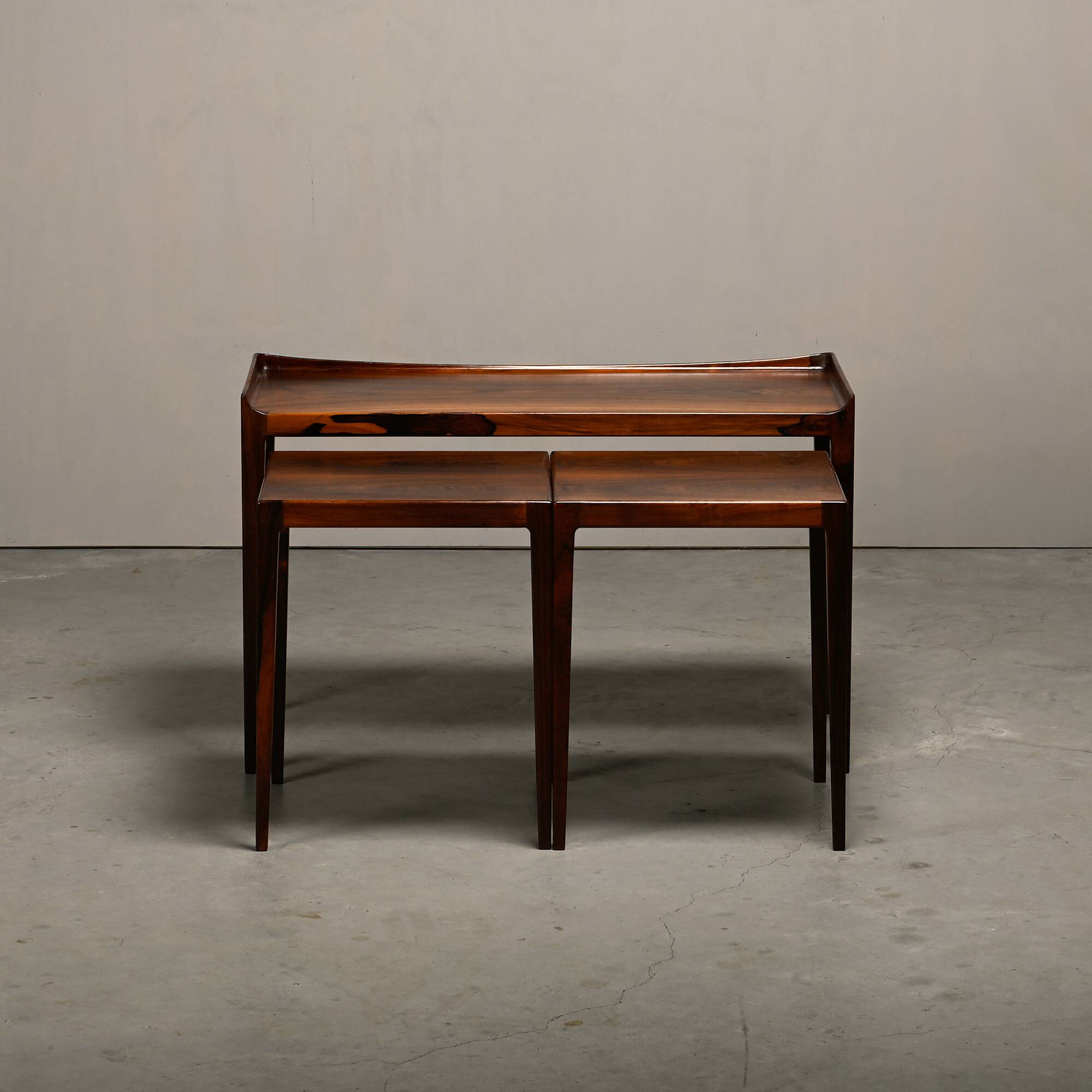 Kurt Østervig Rosewood Nesting Tables Model 223 for Jason Møbler, Denmark