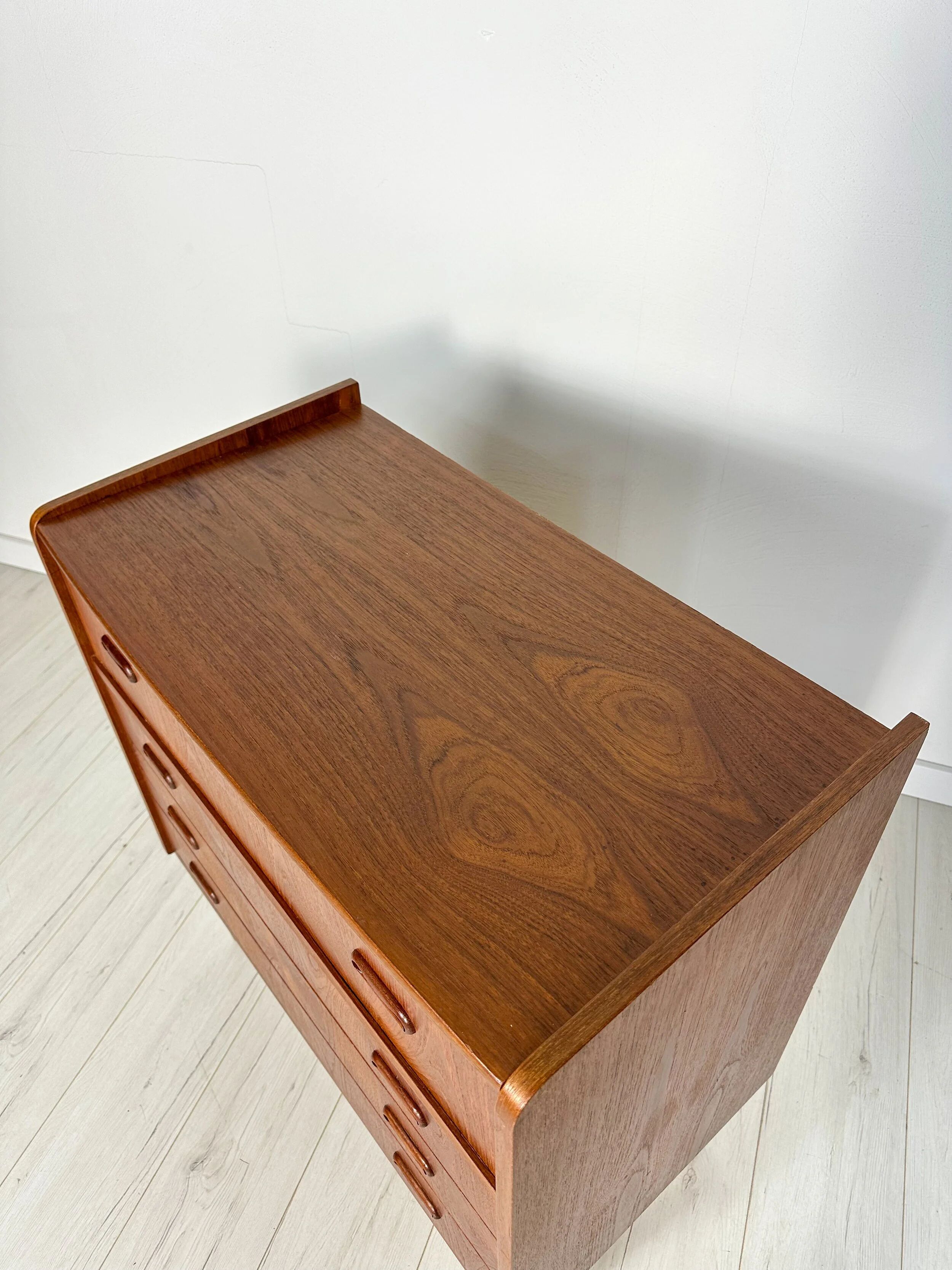 1960s Vintage Original Danish Teak Dresser with Mirror