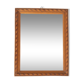 Petit miroir ancien en bois avec cadre sculpté