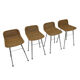 Set of 4 vintage bar stools Dirk van Sliedregt Rohe Noordwolde 1960's