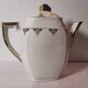 Ms france coffee service art deco style white and gold