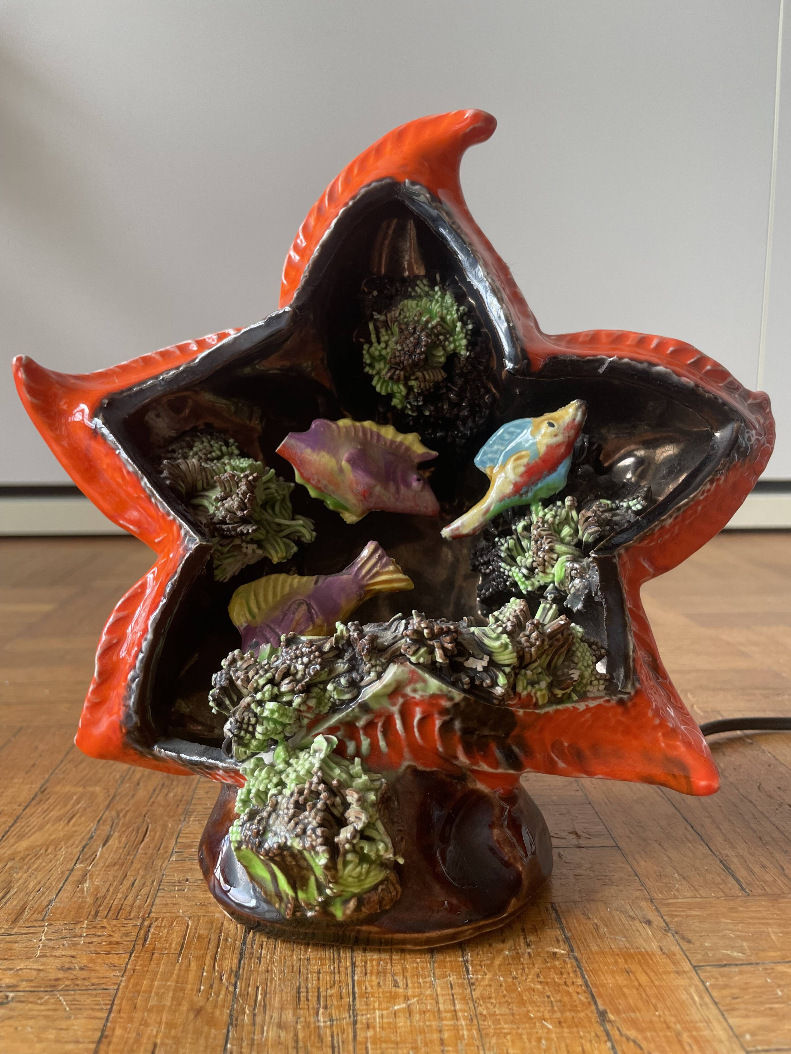 Vallauris night light 1950s signed