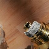 Set of 5 vintage molded glass globe suspensions