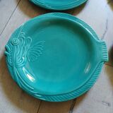 12 vintage zoomorphic dinner plates