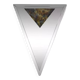 Beveled and triangular art deco mirror 59 x 76 cm