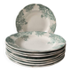 Série de 8 assiettes creuses Terre de Fer, faïence d’Onnaing « Sylvia »