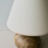 Ceramic lamp from the 60s, decoration flowers, Scandinavian, signed