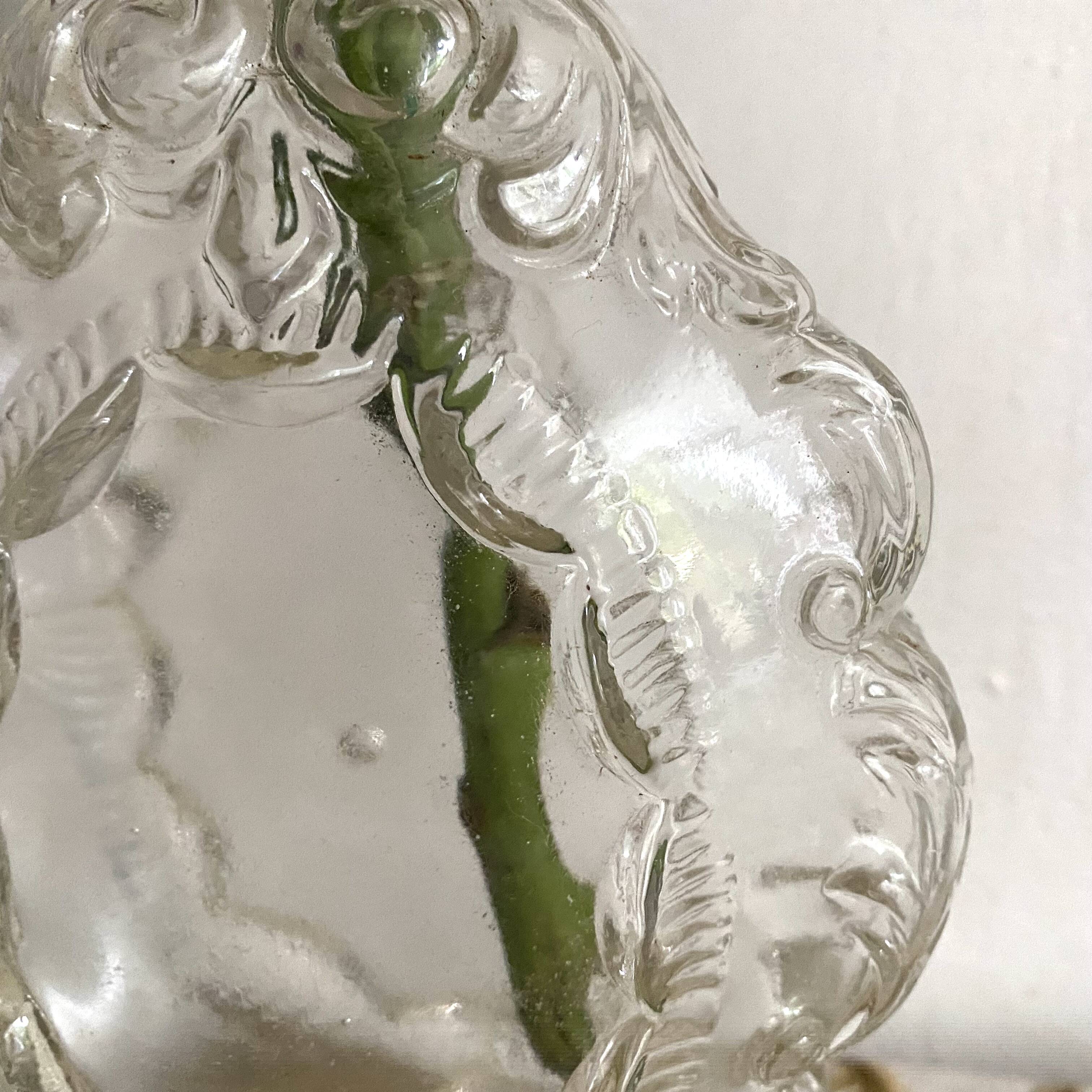 Antique molded glass carafe