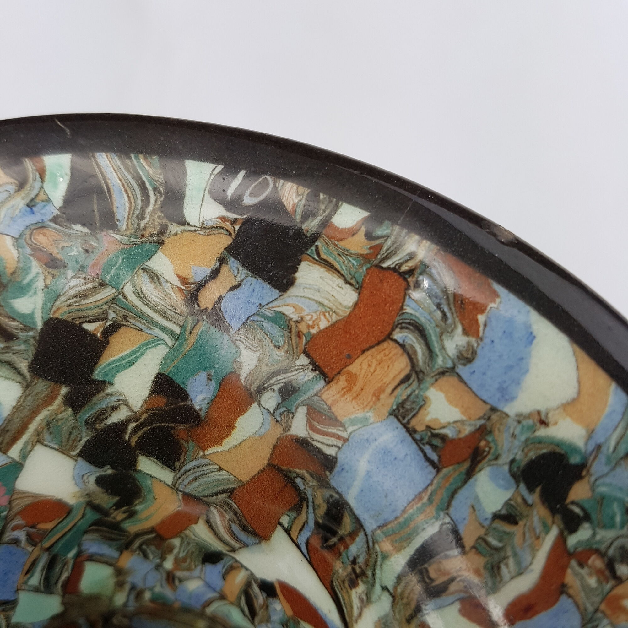 Ceramic vase with mosaic decoration Gerbino Vallauris