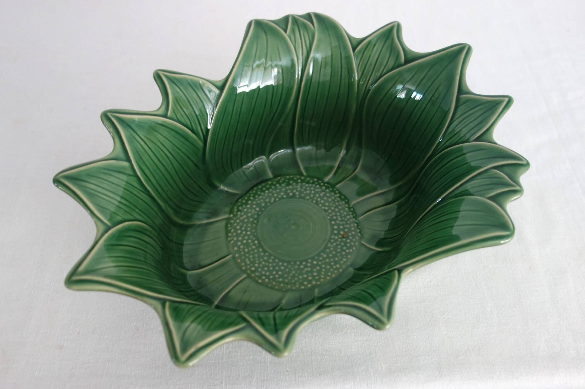 Ceramic hollow dish, sunflower model, vintage Appolia brand