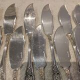 12 forks, 12 silver-plated fish knives Boulenger LXV