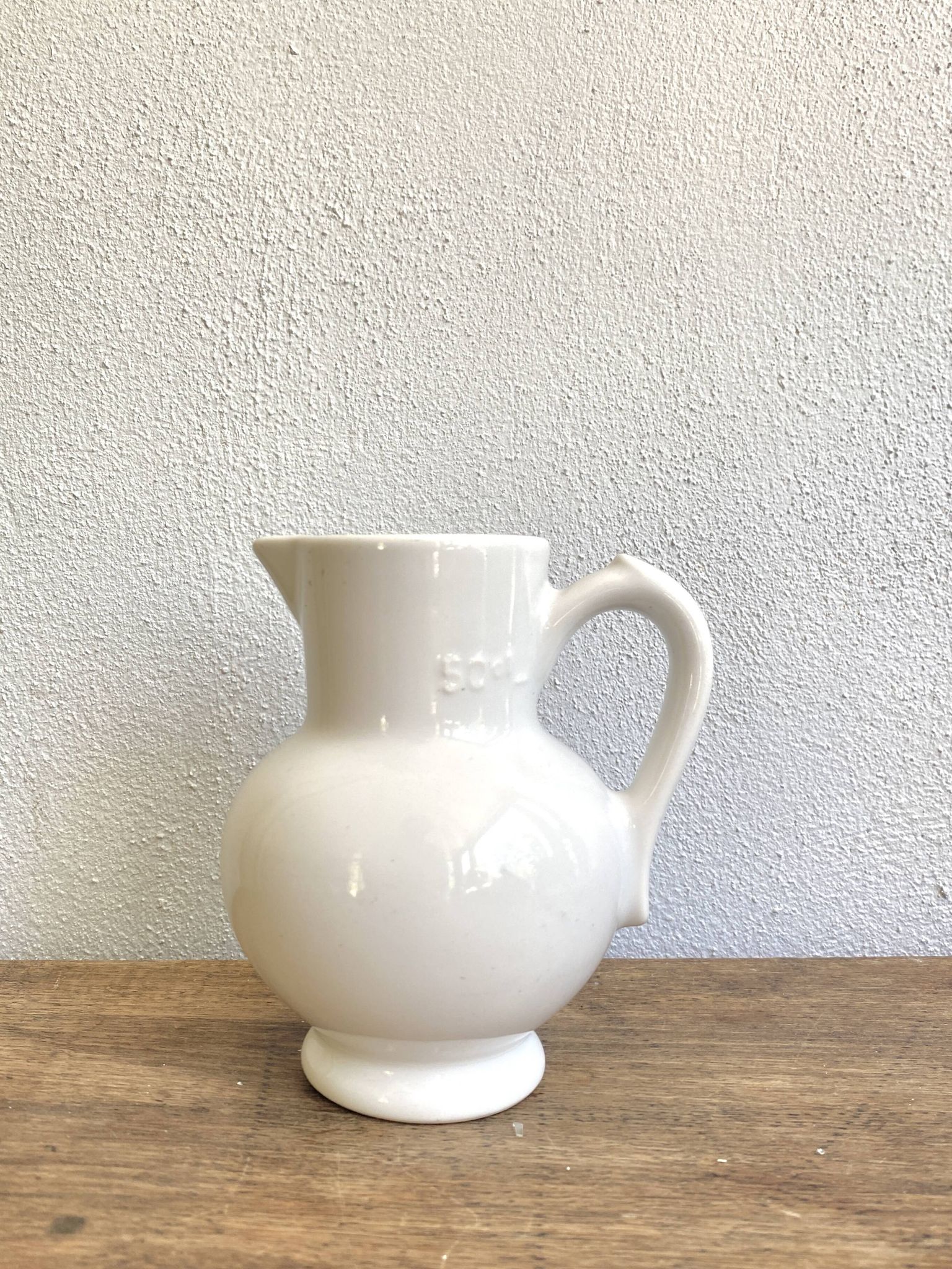 Enamelled earthenware pitcher, Danish style