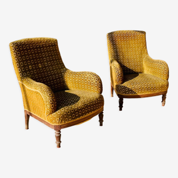 Pair of napoleon III armchairs