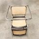 Pair of black Breuer b32 chairs and cannage