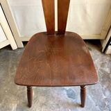 Brutalist chair in dark wood