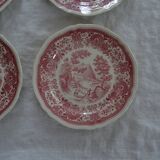 4 flat plates Villeroy and Boch Burgenland pink décor