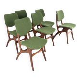 Ensemble de 6 chaises de salle à manger Pynock - nouveau revêtement - design néerlandais - restaurées