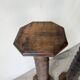 Pair of pedestal columns with oak pressing screws, 1900