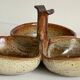 Vintage glazed stoneware appetizer dish