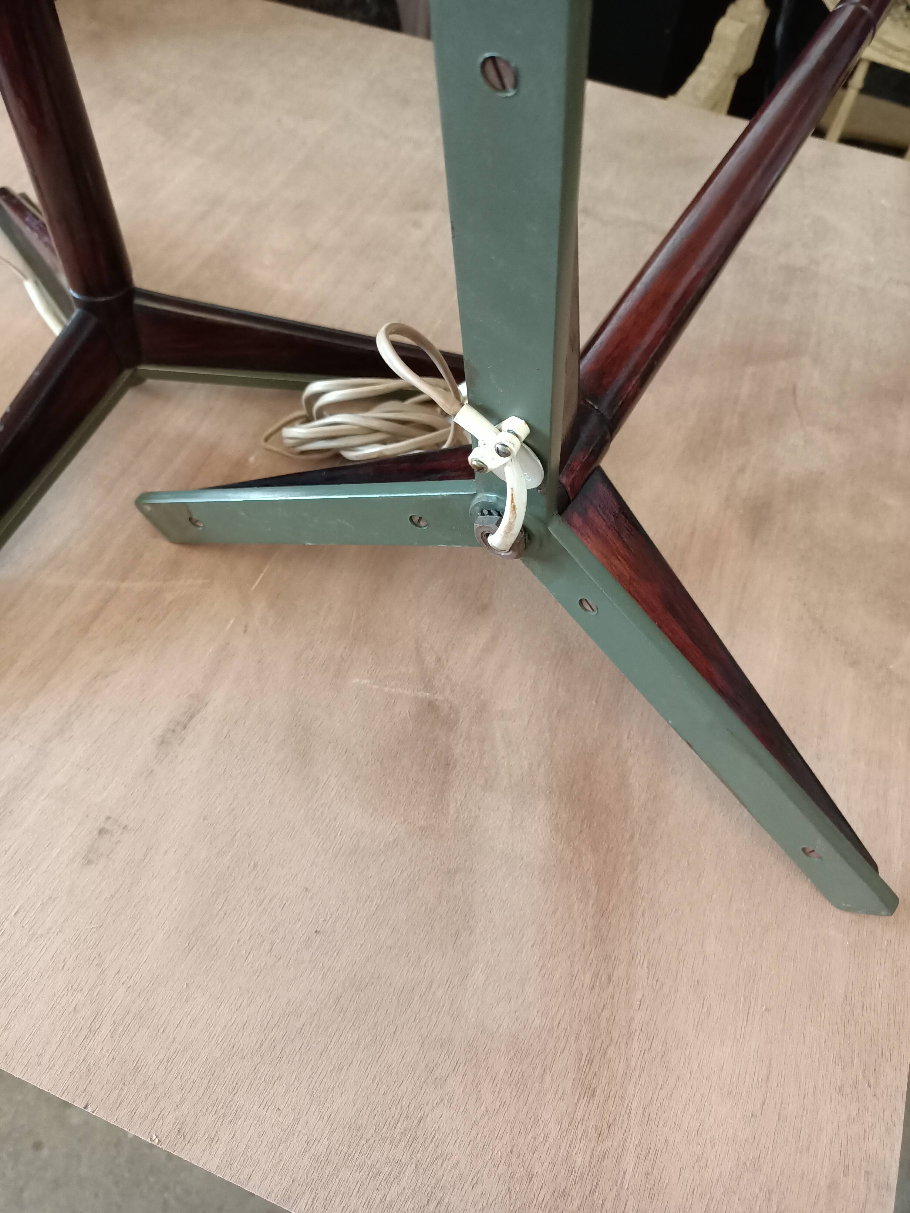 Lampadaire scandinave en teck et métal 1960