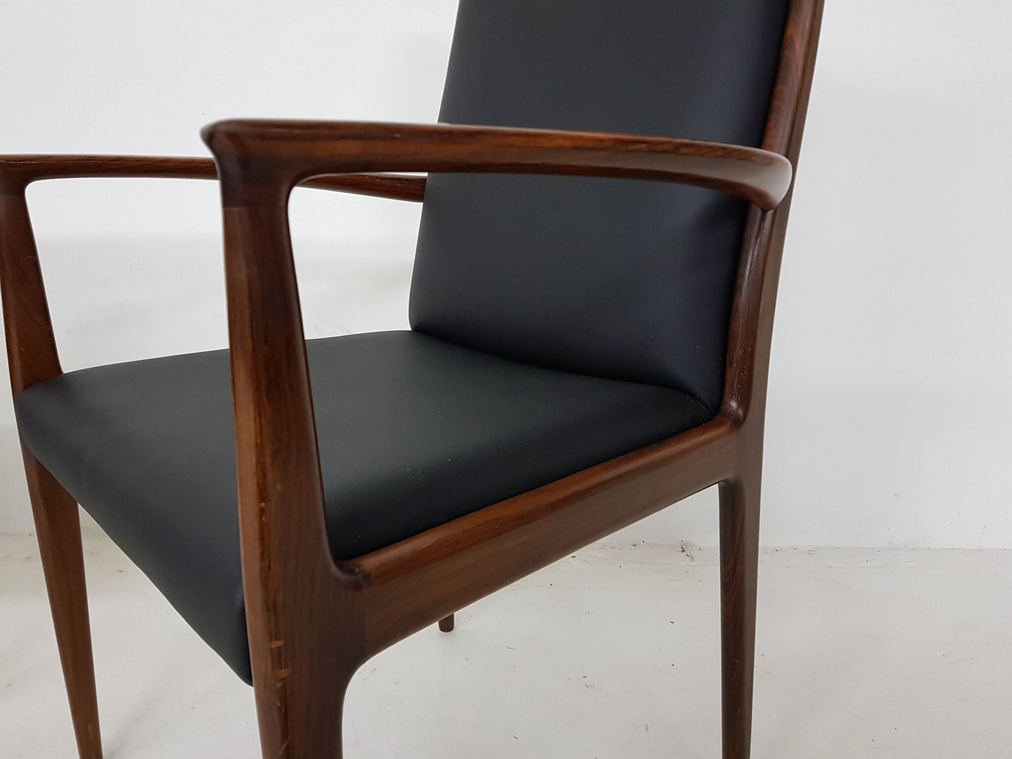 Lot de 4 fauteuils en bois de rose, Danemark 1950