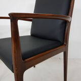 Lot de 4 fauteuils en bois de rose, Danemark 1950