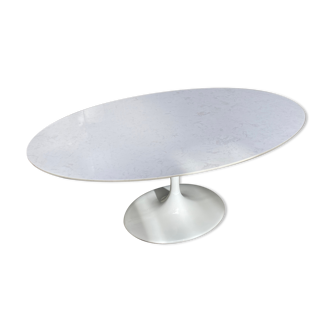 White marble table ash foot Tulipe