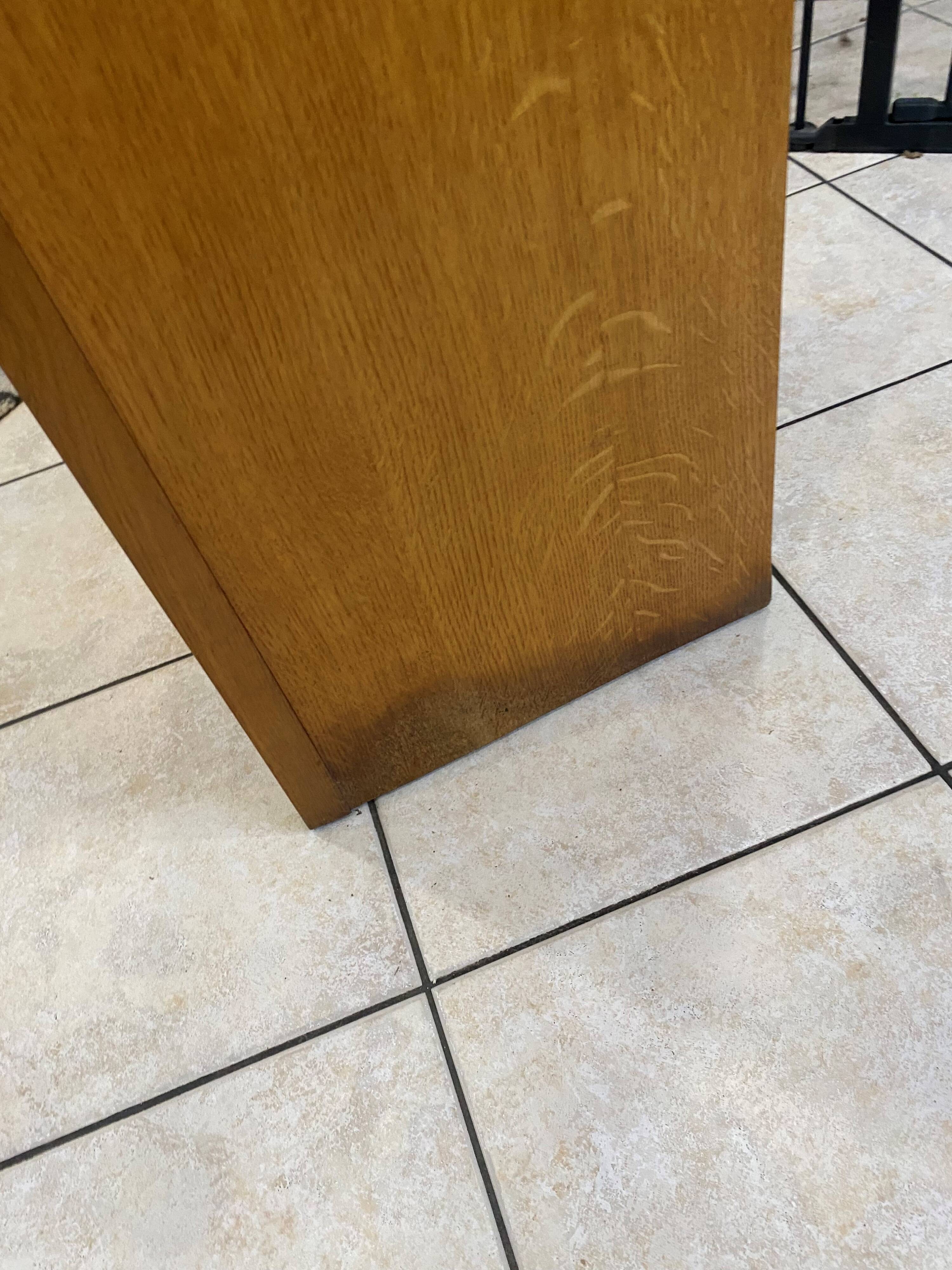 1960s office filing cabinet with curtains