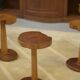 Ensemble de 5 tables d’appoint brutalistes en palissandre 1960’s