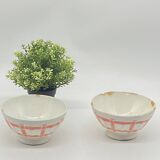 Duo of old ceramic bowls
