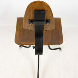 Industrial steel and wood swivel chair from Tomáš Baťa, 1940s