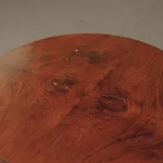 Guéridon rond de style Art déco en bois, vers 1950