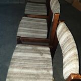 Denmark, 1980, set of 4 curly wool chairs
