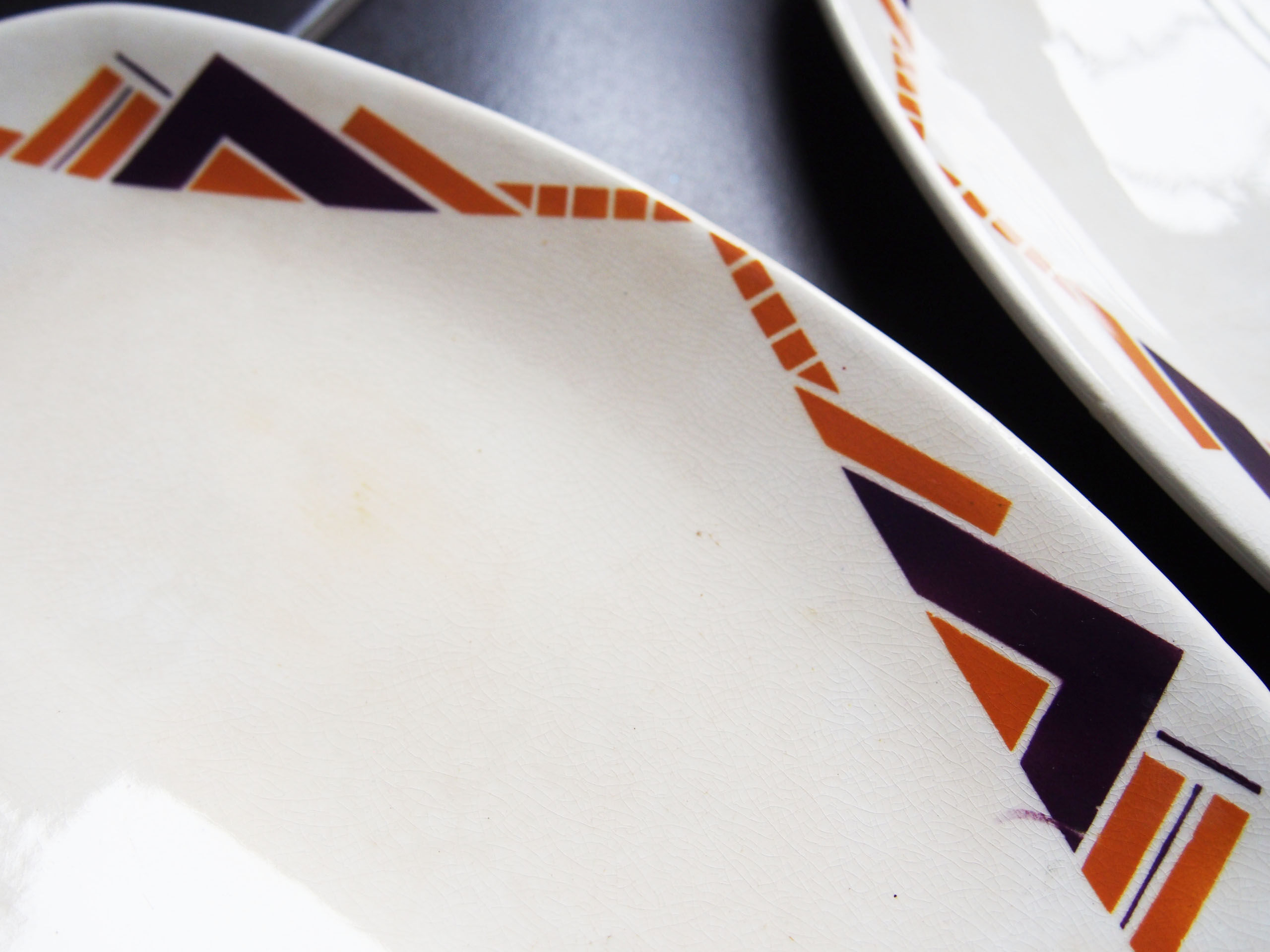 Pair of art deco dishes