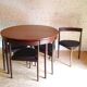 Danish Scandinavian table and chairs by Hans Olsen for Frem Røjle 1960