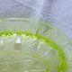 Fruit cup in yellow wealine moulded crystal 19th / 20th century
